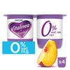 Vitalinea Yoghurt Perzik 0% Vet verrijkt met Vitamine D 4 x 125 g
