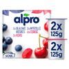 Alpro Plantaardig Alternatief Voor Yoghurt Soja Bosbes Kers 4x125g