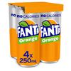 Fanta Orange No Sugar 4 x 250ml