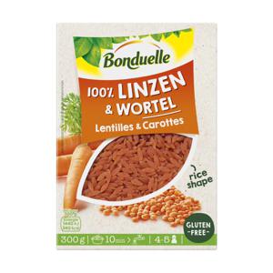 Bonduelle 100% linzen & wortel rijst vorm