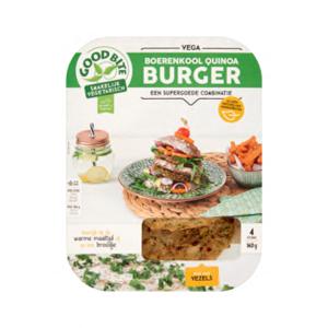 GoodBite Vega Boerenkool Quinoa Burger 4 Stuks 160g