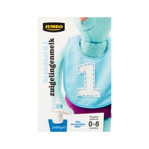 Jumbo Standaard 1 Zuigelingenmelk vanaf de Geboorte 0-6 Maanden 2 x 400g