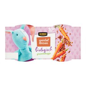 Jumbo Groentehapje Wortel Linzen 10+ Maanden Biologisch 2 x 200g