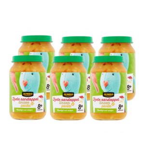 Jumbo Zoete Aardappel Linzen & Pasta 8+ Maanden 6 x 200g