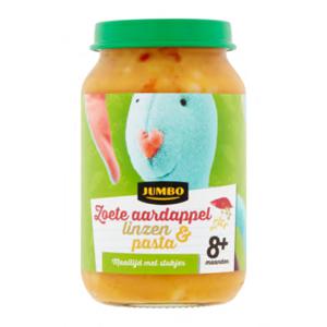 Jumbo Zoete Aardappel Linzen & Pasta 8+ Maanden 200g