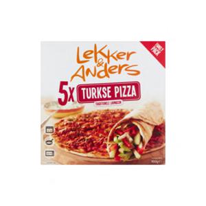 Lekker&Anders Turkse Pizza Family Pack 5 Stuks 900g