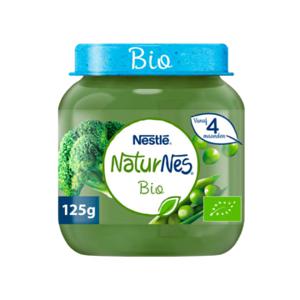 NaturNes® Bio Doperwten, Broccoli 4+ mnd Babyvoeding Biologisch 125g