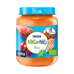 NaturNes® Bio Zoete Aardappel, Paprika, Tomaat, Kip 8+ mnd Babyvoeding Biologisch 190g