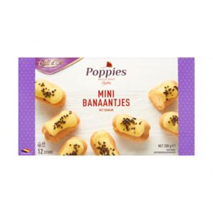 Poppies Mini Banaantjes met Banaan 12 Stuks 200g