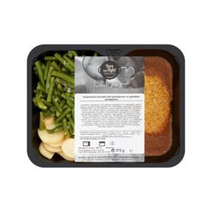 Vers Aan Tafel Gepaneerde Schnitzel met Sperziebonen en Gebakken Aardappelen 475g