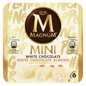 Magnum Mini white chocolate & white almond ijs