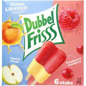 DubbelFrisss DubbelLikkersss appel perzik / fram cran