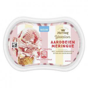 Hertog Ijssalon mini ijs aardbeien meringue