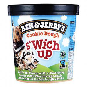 Ben & Jerry's Cookie dough s'wich up