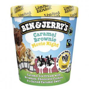 Ben & Jerry's Caramel brownie movie night