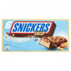 Snickers Crisp melkchocolade ijs 6 stuks