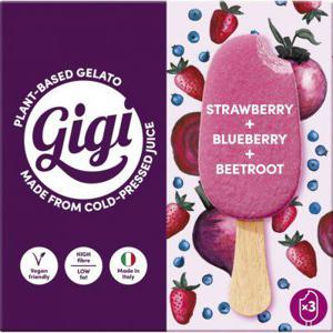 Gigi Vegan ijs aardbei, blauwe bes & biet