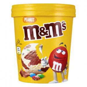 M&M'S Pinda chocolade roomijs in beker