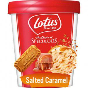 Lotus Biscoff speculoos ijspint salted caramel