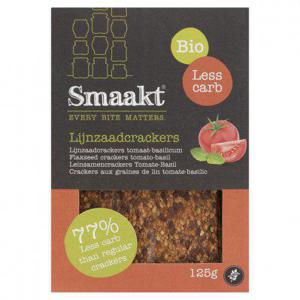 Smaakt Lijnzaad crackers tomaat less carb