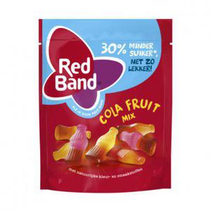 Red Band Cola fruit winegum 30% minder suiker