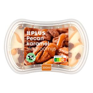 PLUS Kleintje slagroomijs pecan karamel