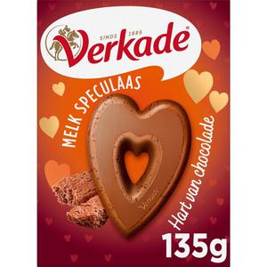 Verkade Hart van chocolade melk speculaas