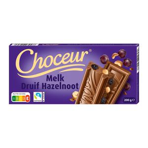 Choceur Melkchocolade druif-noot