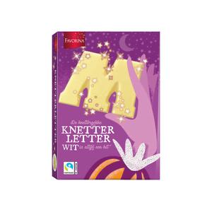 Favorina Chocoladeletter knetter wit