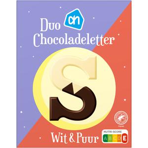 AH Duo chocoladeletter puur wit
