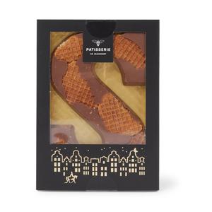 Patisserie de Bijenkorf Chocoladeletter S Melk met stroopwafels