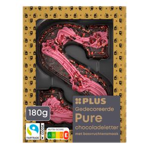 PLUS Chocoladeletter Puur Bosvruchten