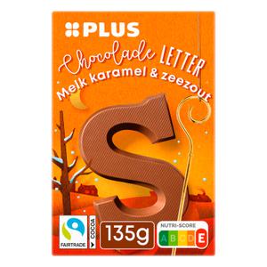 PLUS Chocoladeletter Karamel Zeezout