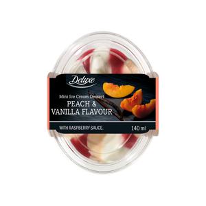 Deluxe Luxe mini ijsdessert perzik vanille