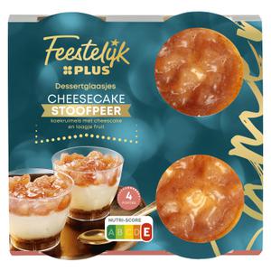 Feestelijk PLUS Cheesecake Dessertglaasjes Stoofpeer
