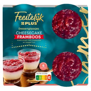 Feestelijk PLUS Cheesecake Dessertglaasjes Framboos
