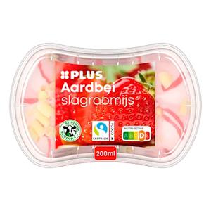 PLUS Kleintje Slagroomijs aardbei