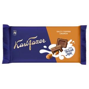 Karl Fazer Melkchocola met zoute toffee crunch