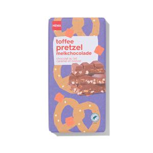 Hema Chocoladereep melk toffee pretzel