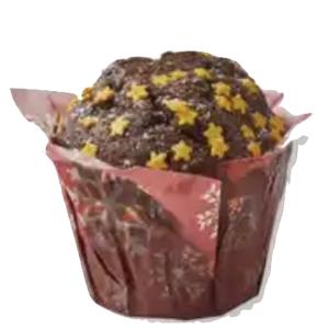 Feestelijk PLUS Chocolade muffin met kerststerretjes