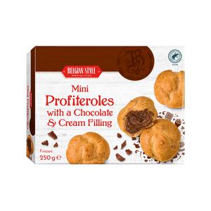 Belgian Style Mini profiteroles met chocolade-roomvulling
