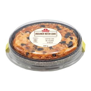 Heerlijck Banket Caketaart rozijnen-noten