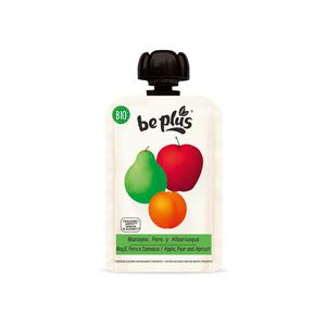 BePlus Knijpfruit Appel, Peer & Abrikoos Biologisch - Glutenvrij
