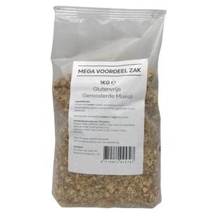 Het Glutenvrije Huismerk Geroosterde Muesli Voordeelzak 1kg - Glutenvrij