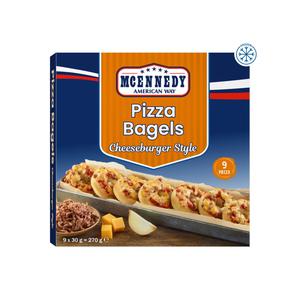 McEnnedy Pizzabagels cheeseburger style