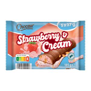 Choceur Chocoladereep strawberry & cream