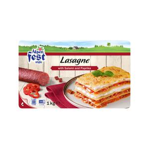 Alpenfest Alpenlasagne met salami en paprika