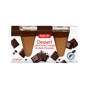 Belgian Style Dessertglaasjes cacao en pure chocola
