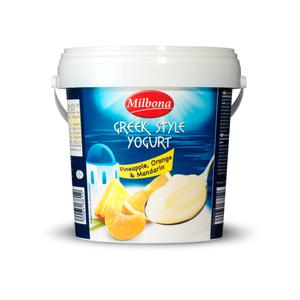 Milbona Vruchtenyoghurt Griekse stijl ananas, sinaasappel & mandarijn