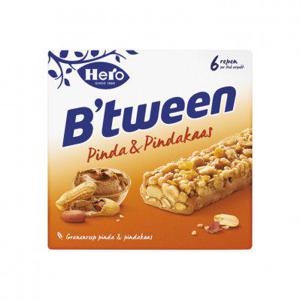 Hero B'tween mueslireep pinda & pindakaas 6st